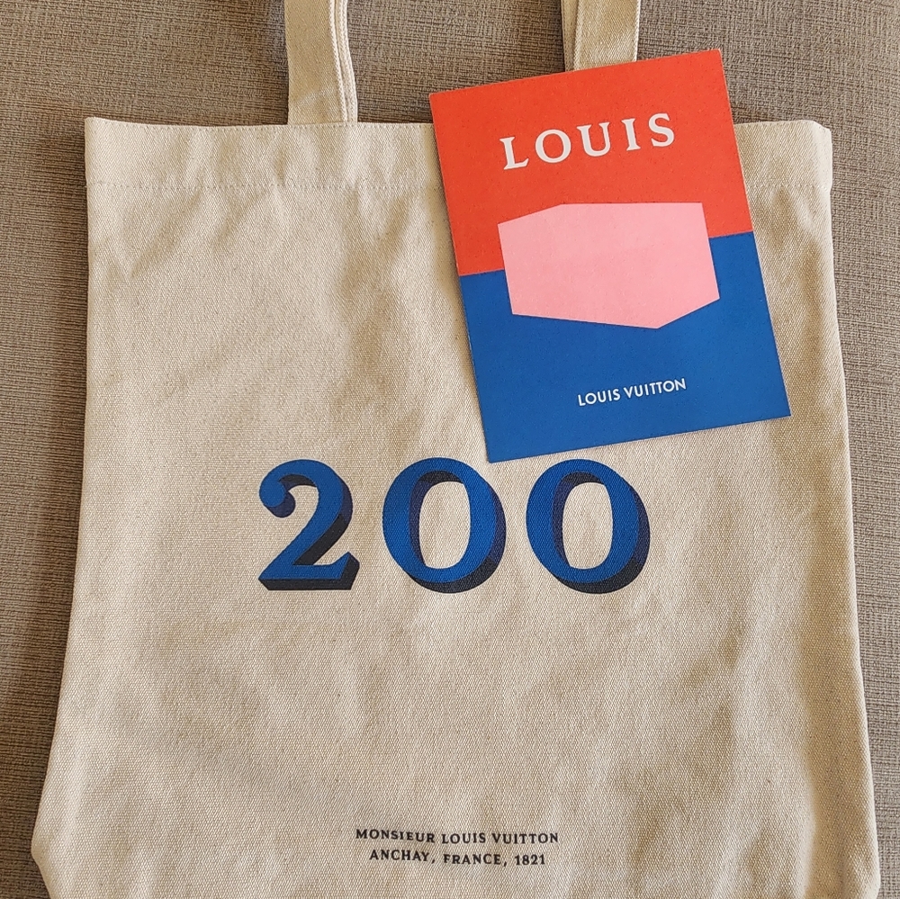 LOUIS VUITTON 200th Anniversary Trunks Exhibition Canvas Tote Bag 100% Authentic